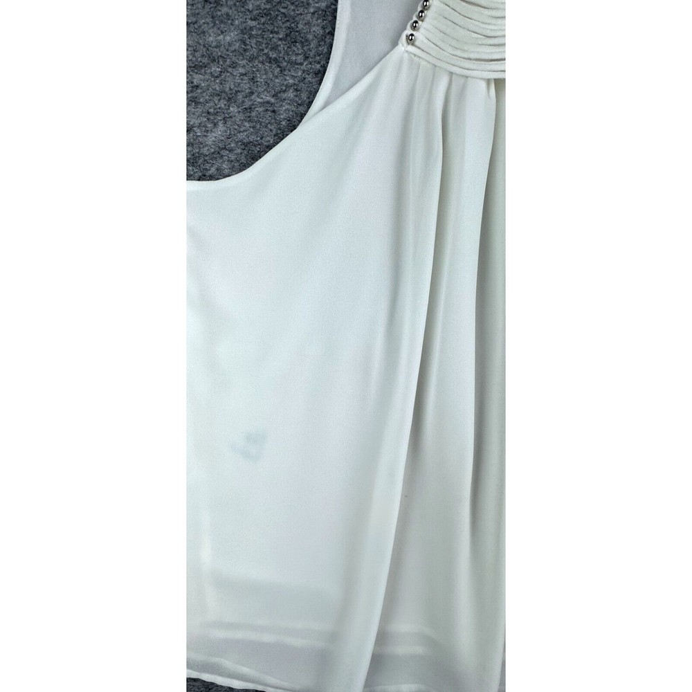 NAKED ZEBRA Ladies Halter Blouse, Bead Embellished Front, Sleeveless, Size Large - Picture 6 of 6